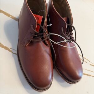 Deer Stags Kids Brown Dress Shoes